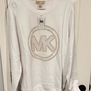 NWT Michael Kors sweatshirt with Gold Detailing. size S
